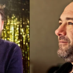 Joined images of Julian Barratt and James Gandolfini side by side